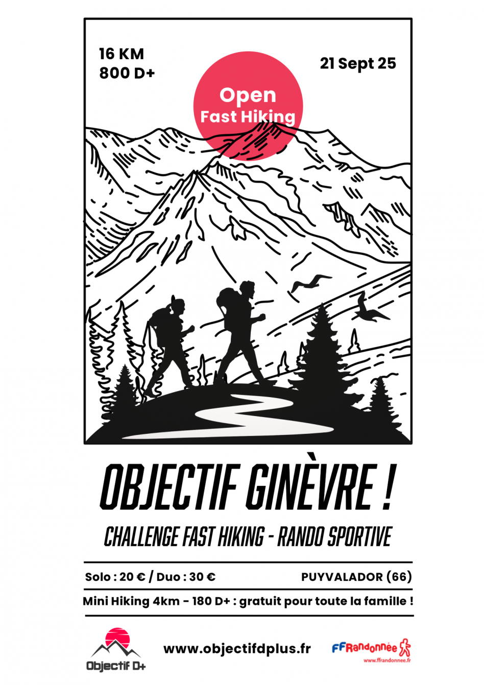 Affiche objectif ginevre fast hiking