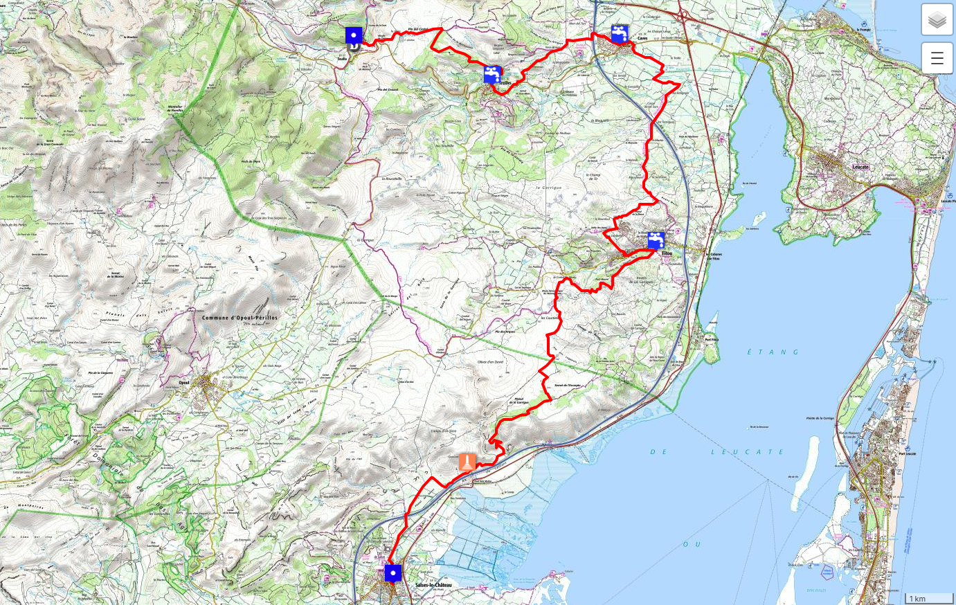 Parcours 25k ign topo 25